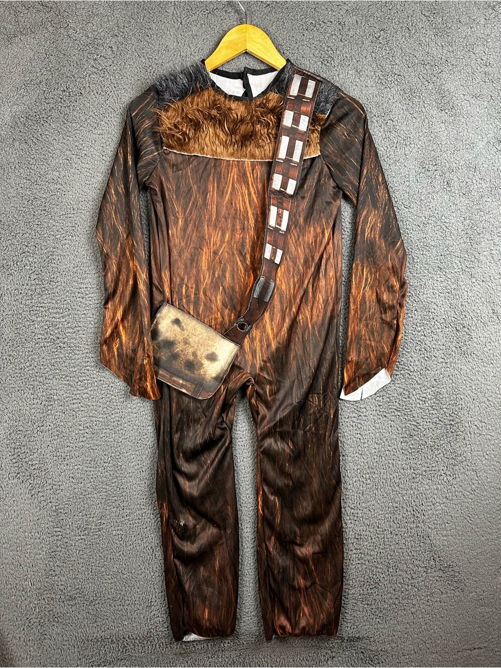 Star Wars Chewbacca Costume Kids Medium Rubies Brown Wookiee Jumpsuit Bandolier